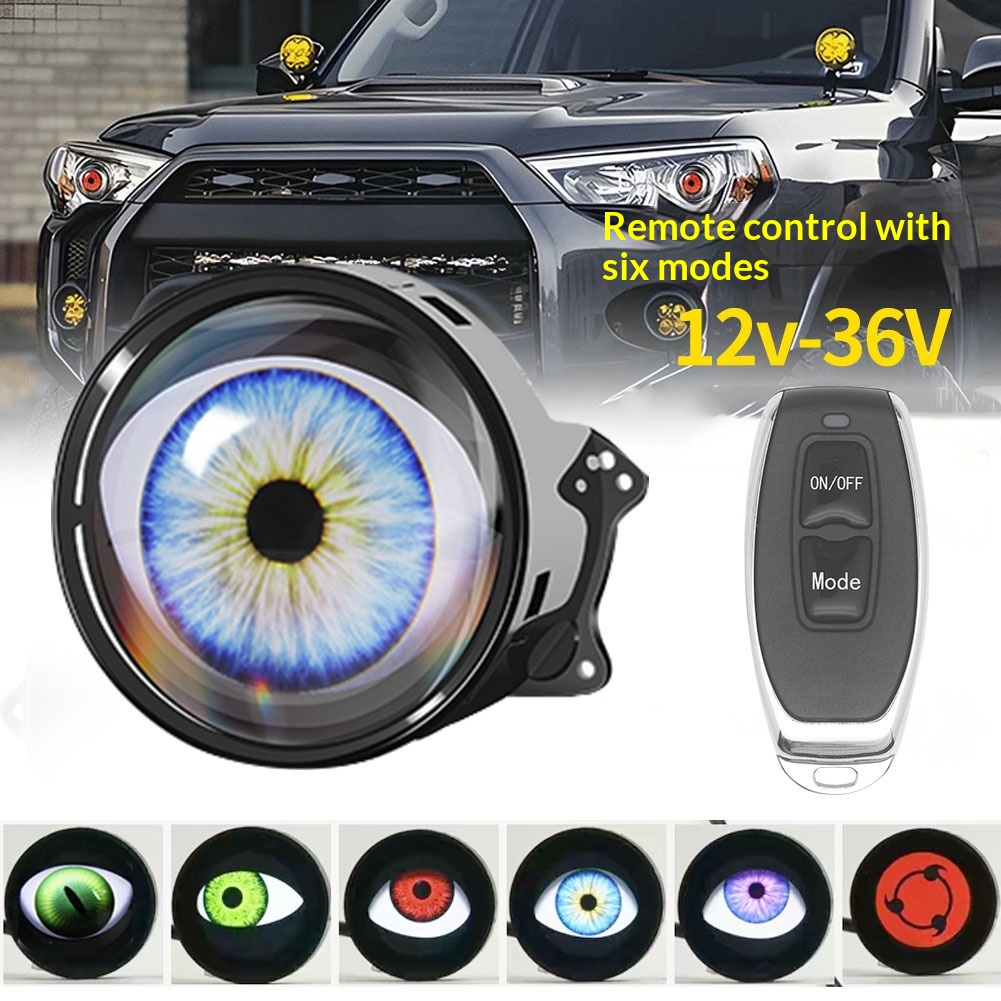 Universal Motorcycle Led Headlight Projector - Faro LED con diseño de ojo